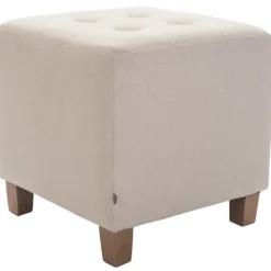 BellaFurn Sittpuffar>Seat Pall, Ottoman - Modern Elegant Design med hållbara dammbeläggningar, komfort och styrka Färg: Cream