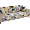 Soffor>Segmenterat soffskydd för hörnsoffa, soffskydd för barn hund katt, geometrisk tryckt bomullssoffa-triangel 110×180cm
