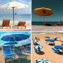 Balkongmöbler>Set (6 delar) Tillbehör för balkongparasoll, 4 Paraplyhålsringar och 2 Handskruvsknoppar, Paraplyställ Tillbehör för uteplatsbord, balkonger och terrasser | Fyndiq