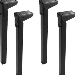 Matbord>Set med 4 hopfällbara bordsben 35 CM, 90 graders hopfällbara bordsben, svarta hopfällbara soffbordsben för