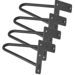 Småbord>Set med 4 hårnålsben 50 cm för svart industriell designbord