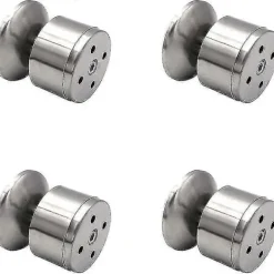 Småbord>Set med 4 justerbara möbelben i rostfritt stål, 50 x 60 mm