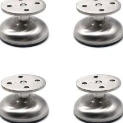 Sängar>Set med 4 justerbara möbelben, 3,8 cm långa, extra tjocka, rostfritt stål, för soffbord, TV-bänk, badrumsskåp