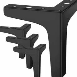 Soffbord>Set med 4 möbelben belastar upp till 600 kg, 17 cm modern metall triangelformad bordsben, hårnål möbelben för skåp, soffa, svart ( cm) cm 10