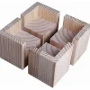 Balkongmöbler>Set med 4 Möbelhöjare, Trämöbelhöjare, Sänghöjare, Bordshöjare, Möbelbenslyftfötter för Sängbord (Storlek: 5x5x5cm)