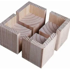 Pallar>Set med 4 Möbelhöjare, Trämöbelhöjare, Sänghöjare, Bordshöjare, Möbelbenslyftfötter för Sängbord (Storlek: 5x5x5cm)_tfrf