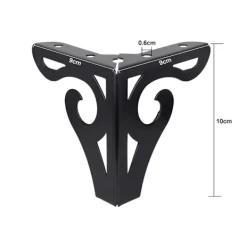 Småbord>Set med 4 moderna svarta metallmöbelben bordsben ersättning