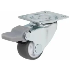 Balkongmöbler>Set med 2 svarta svängbara hjul 38MM hjul med broms, för transportmöbler KLB