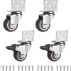 Småbord>Set med 4 svängbara hjul för möbler, inklusive 2 med 32 mm broms. Små möbelhjul - 360 graders rotation, 60 kg lastkapacitet, små svängbara hjul