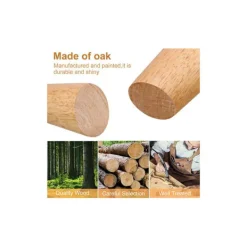 Småbord>Set med 4 trämöbelben, vinklade bordsben med monteringsplattor och skruvar - 30 cm {FY}