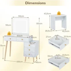 COSTWAY Sminkbord><noscript><img width=