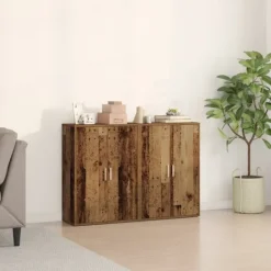 vidaXL Skåp>Sideboard 2 pcs Gammalt trä 60 x 31 x 84 cm Konstruerat trä