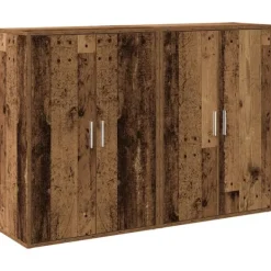 vidaXL Skåp>Sideboard 2 pcs Gammalt trä 60 x 31 x 84 cm Konstruerat trä