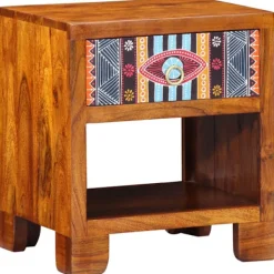 vidaXL Småbord>Sideboard Flerfärgsdesign 40 x 35 x 45 cm massivt akacia