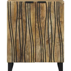 vidaXL Skåp>Sideboard Naturfärg 60 x 33,5 x 75 cm Massivt mangoträ