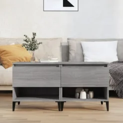 vidaXL Småbord>Sidobord 2 st grå sonoma 50x46x50 cm konstruerat trä