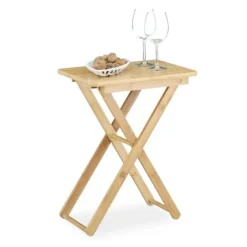 B2X Småbord>Sidobord bambu hopfällbart