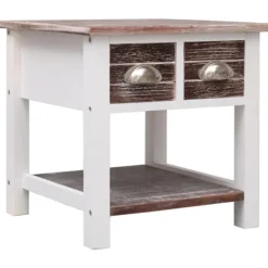 vidaXL Småbord>Sidobord brun 40x40x40 cm paulownia