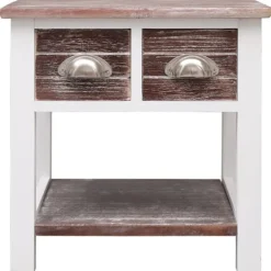 vidaXL Småbord>Sidobord brun 40x40x40 cm paulownia