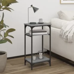 vidaXL Småbord>Sidobord grå sonoma 40x30x75 cm konstruerat trä