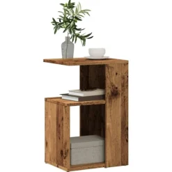vidaXL Småbord>Sidobord åldrat trä 36x30x56 cm konstruerat trä