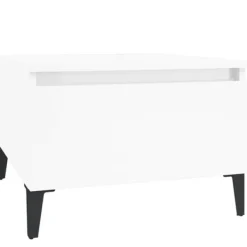 vidaXL Soffbord>Sidobord vit högglans 50x46x35 cm konstruerat trä