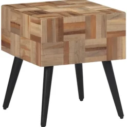 vidaXL Småbord>Sidobord 40x40x45 cm massiv återvunnen teak