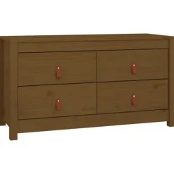 vidaXL Byråer>Sidoskåp honungsbrun 100x40x54 cm massiv furu