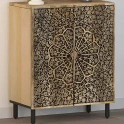 vidaXL Skåp>Sidoskåp 60x33x75 cm massivt mangoträ