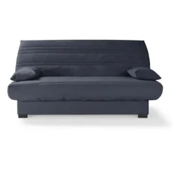 Soffor>3-sits bäddsoffa - 17 cm madrass - Antracitgrått tyg - L199 x D96 x H103 cm - CHLOE