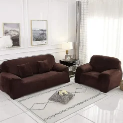 Soffor>1-sits soffaöverdrag (kudde ingår ej) enfärgad sammet