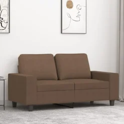 vidaXL Soffor>2-sitssoffa brun 120 cm tyg