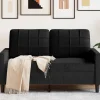 vidaXL Soffor>2-sitssoffa ljusgrå Svart 120 cm sammet