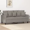 vidaXL Soffor>2-sitssoffa taupe 140 cm tyg