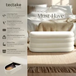 tectake Kistor & Koffertar>Sittbänk med generöst förvaringsutrymme Altu