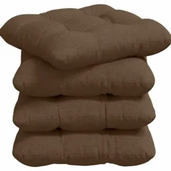 vidaXL Matgrupper>Sittkuddar 4 pcs Brun 40 x 40 x 12 cm tyg