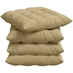 vidaXL Matgrupper>Sittkuddar 4 pcs Grågrön 40 x 40 x 6 cm Kordread tyg