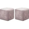 vidaXL Sittpuffar>Sittpuff 2 st rosa 30x30x30 cm sammetstyg