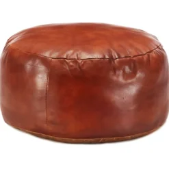 vidaXL Sittpuffar>Sittpuff brun 60x30 cm äkta getskinn