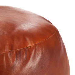 vidaXL Sittpuffar>Sittpuff brun 60x30 cm äkta getskinn