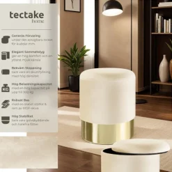 tectake Sittpuffar>Sittpuff med förvaringsutrymme Sarina