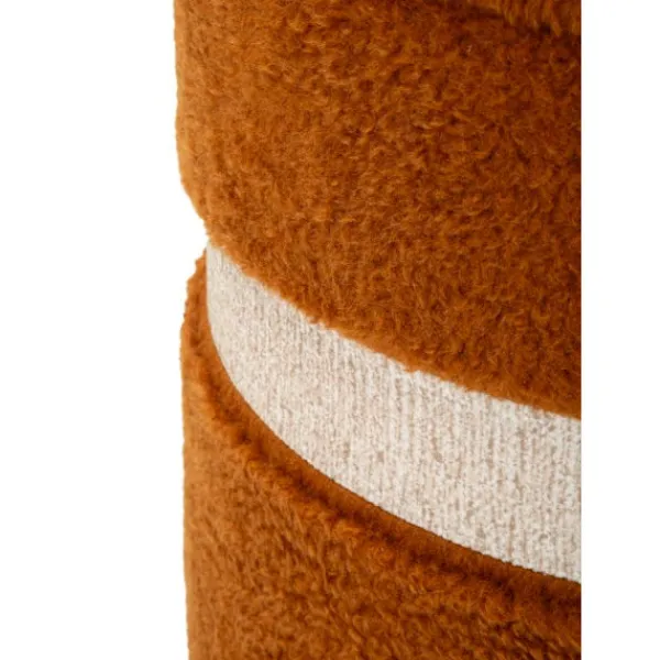 B2X Sittpuffar>Sittpuffset med förvaring, brunt teddytyg, 2 delar