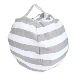 Heta säljare Sittsäckar>Sittsäcksöverdrag för barnleksaksförvaring, Förvaring av gosedjur i bomullscanvas, Extra stora mångsidiga möbler - Glad