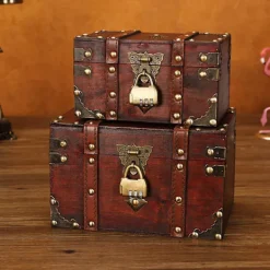 ESTONE Kistor & Koffertar>Skattkista med lock, platsbesparande dammsäker träförvaringslåda kompatibel med vardagsrum -ES S