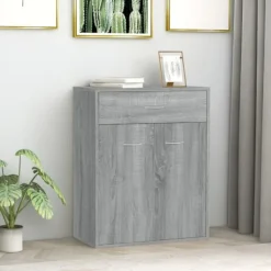 vidaXL Skåp>Skänk grå sonoma 60x30x75 cm konstruerat trä