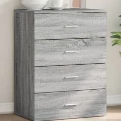 vidaXL Byråer>Skänk grå sonoma 60x39x80 cm konstruerat trä