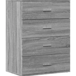 vidaXL Byråer>Skänk grå sonoma 60x39x80 cm konstruerat trä