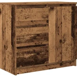 vidaXL Byråer>Skänk med låda gammalt trä 71x35x65 cm konstruerat trä