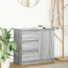 vidaXL Byråer>Skänk med låda grå sonoma 71x35x65 cm konstruerat trä