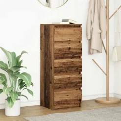 vidaXL Byråer>Skänk med lådor gammalt trä 37,5x35x99 cm konstruerat trä